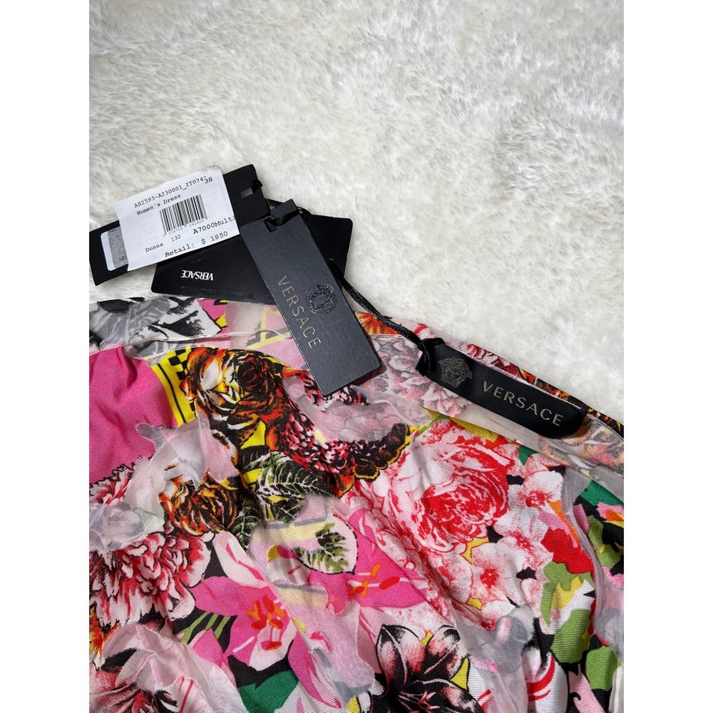 Versace Dress sz 38 Floral Mania Sleeveless - Picture 9 of 11